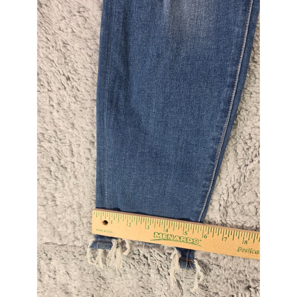 American Eagle Curvy Hi Rise Jegging Crop Jeans Raw Chewed Distressed 14 Long - Picture 9 of 14
